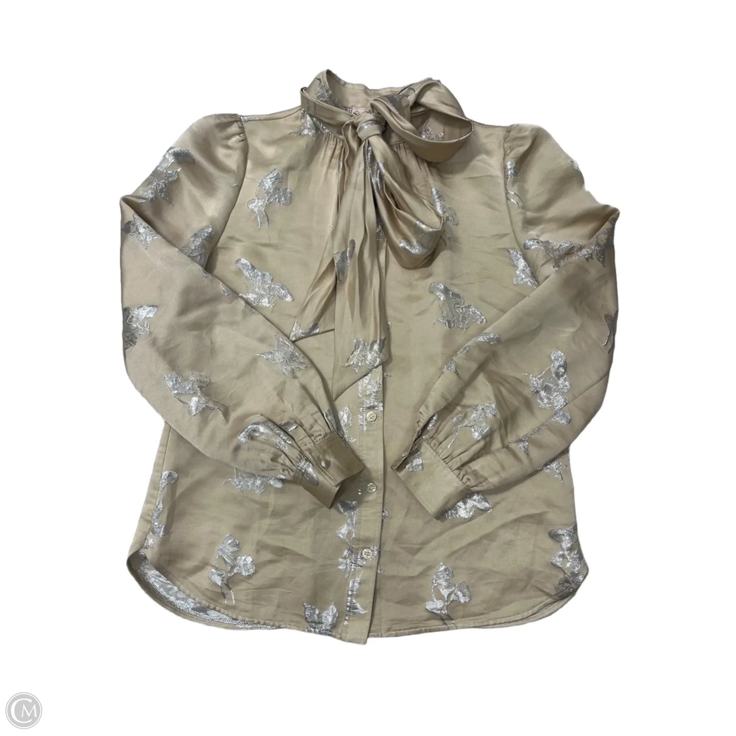 Top Long Sleeve Designer By Tory Burch In Tan, Size: S