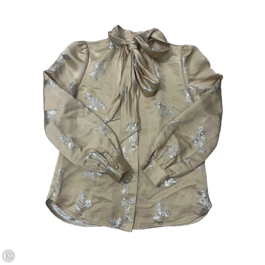 Top Long Sleeve Designer By Tory Burch In Tan, Size: S