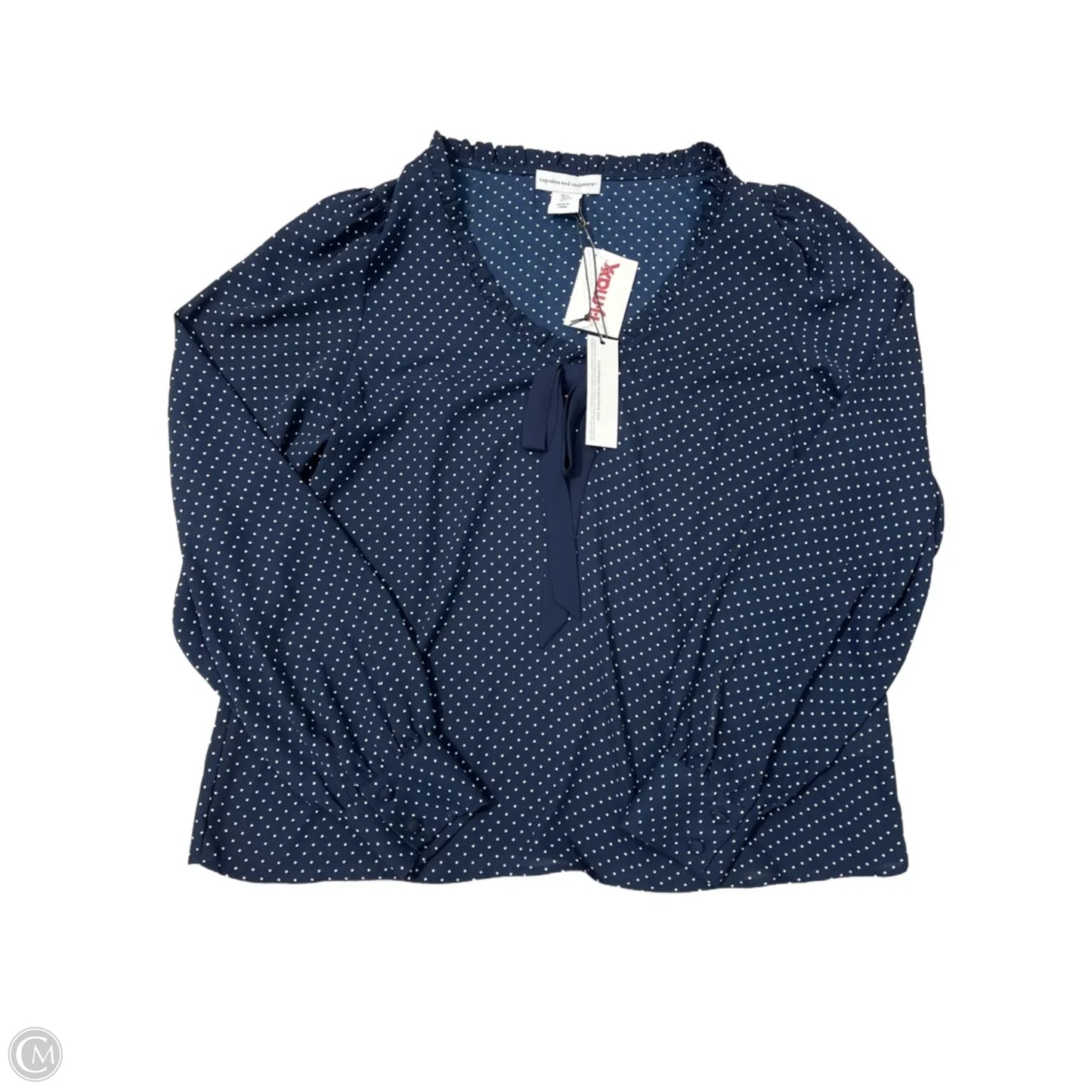 New! Top Long Sleeve By Cupcakes And Cashmere In Polkadot Pattern, Size: S