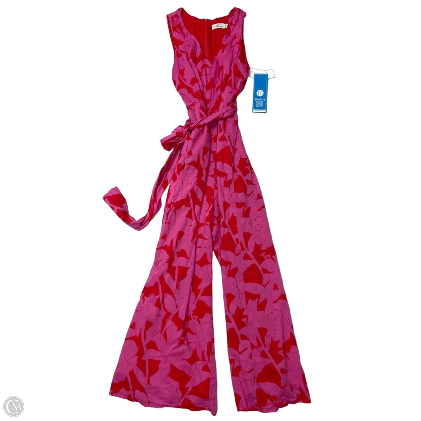 Jumpsuit By Vineyard Vines In Pink & Red, Size: M