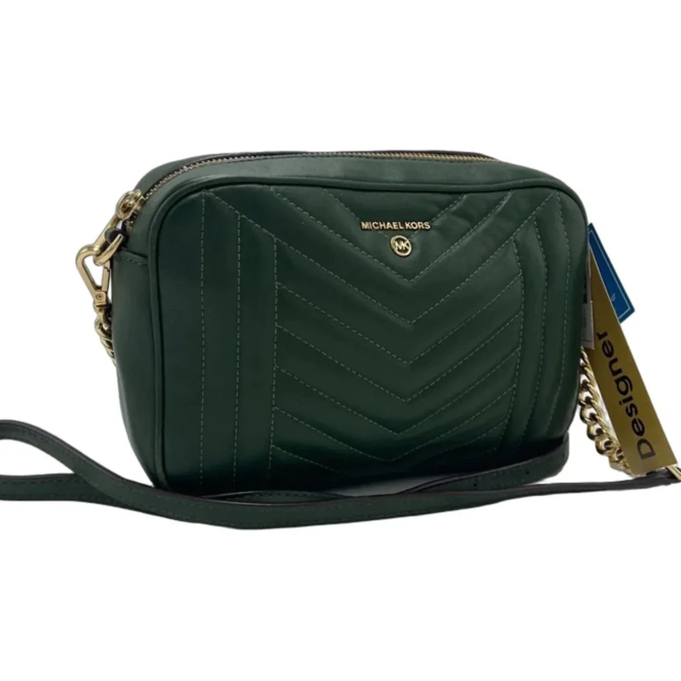 Michael Kors Jet Set Quilted Leather Camera Designer Handbag