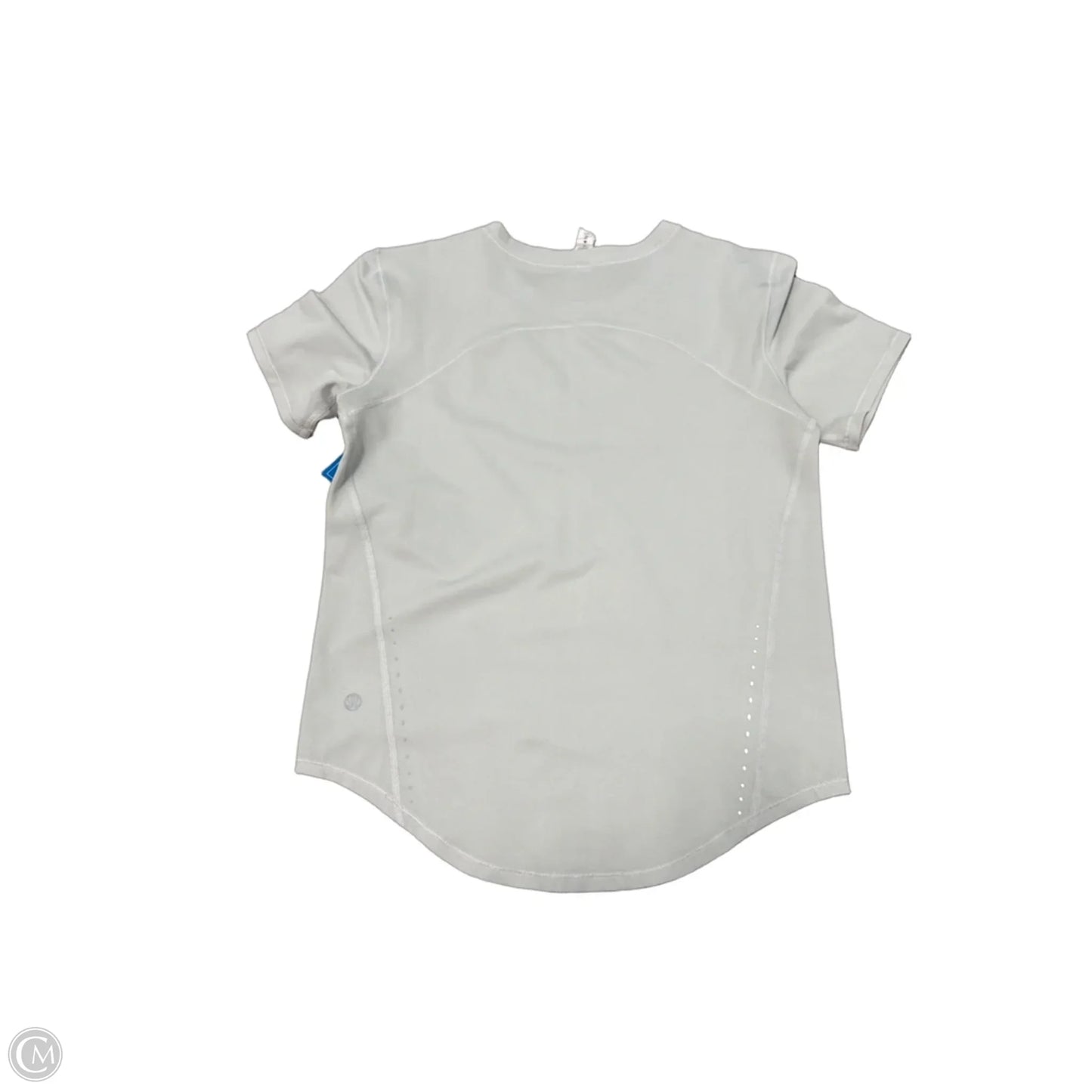 Athletic Top Short Sleeve By Lululemon In Grey, Size: Xs