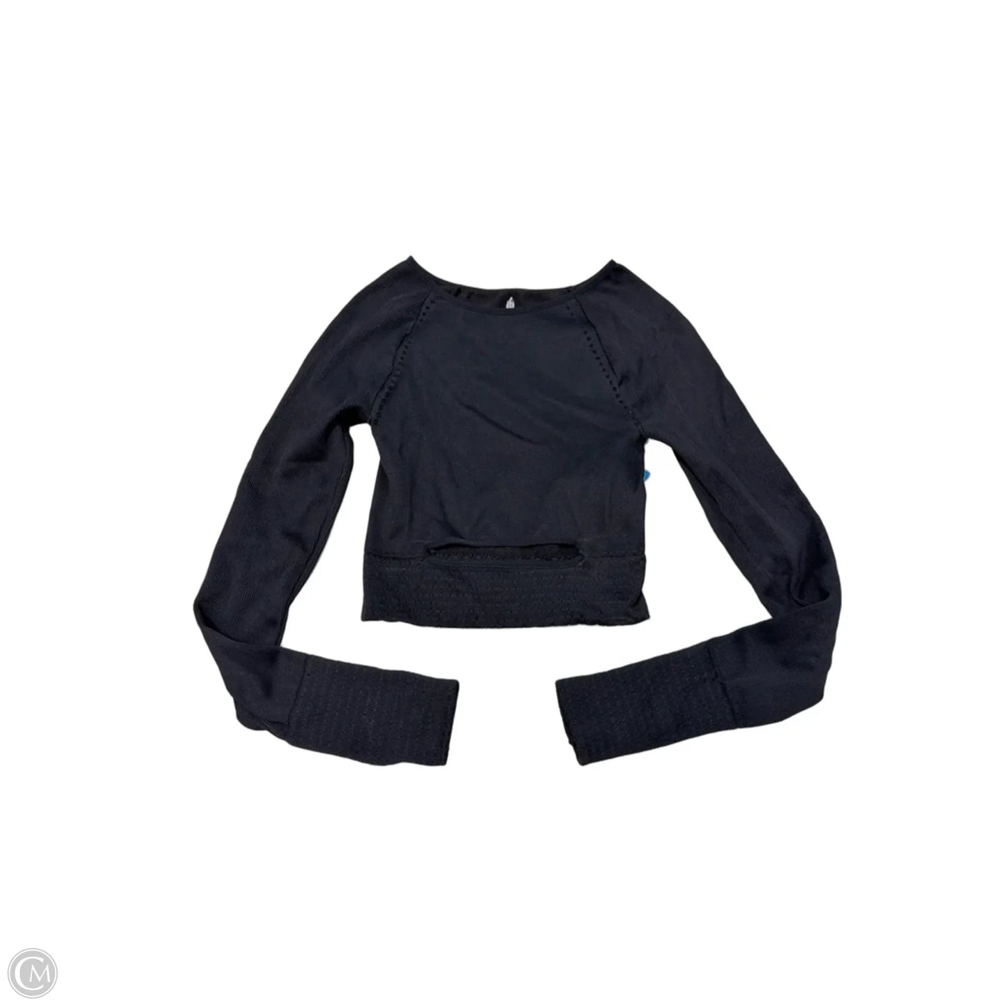 Athletic Top Long Sleeve Crewneck By Free People In Black, Size: M