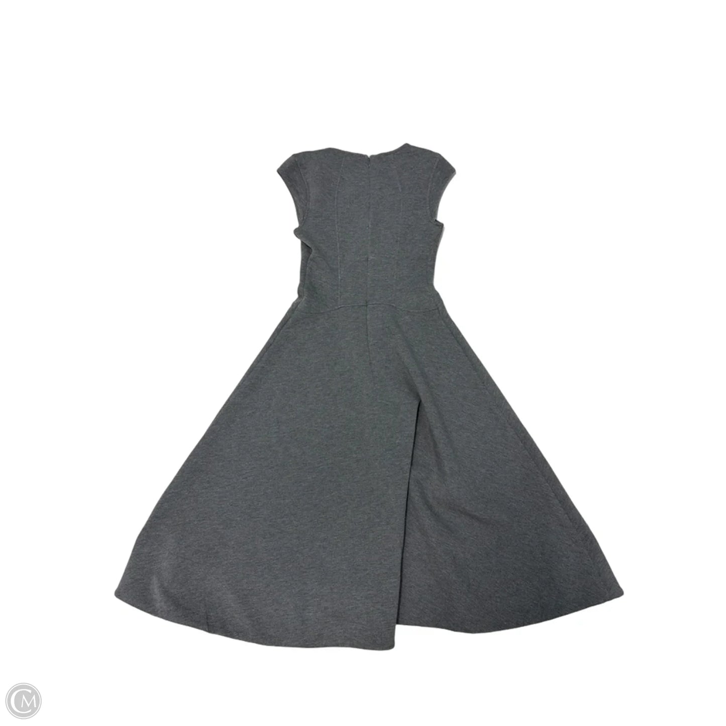 Dress Casual Midi By Anthropologie In Grey, Size: XS Petite