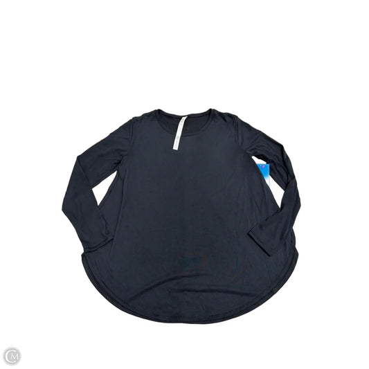 Athletic Top Long Sleeve Crewneck By Lululemon In Black, Size: S