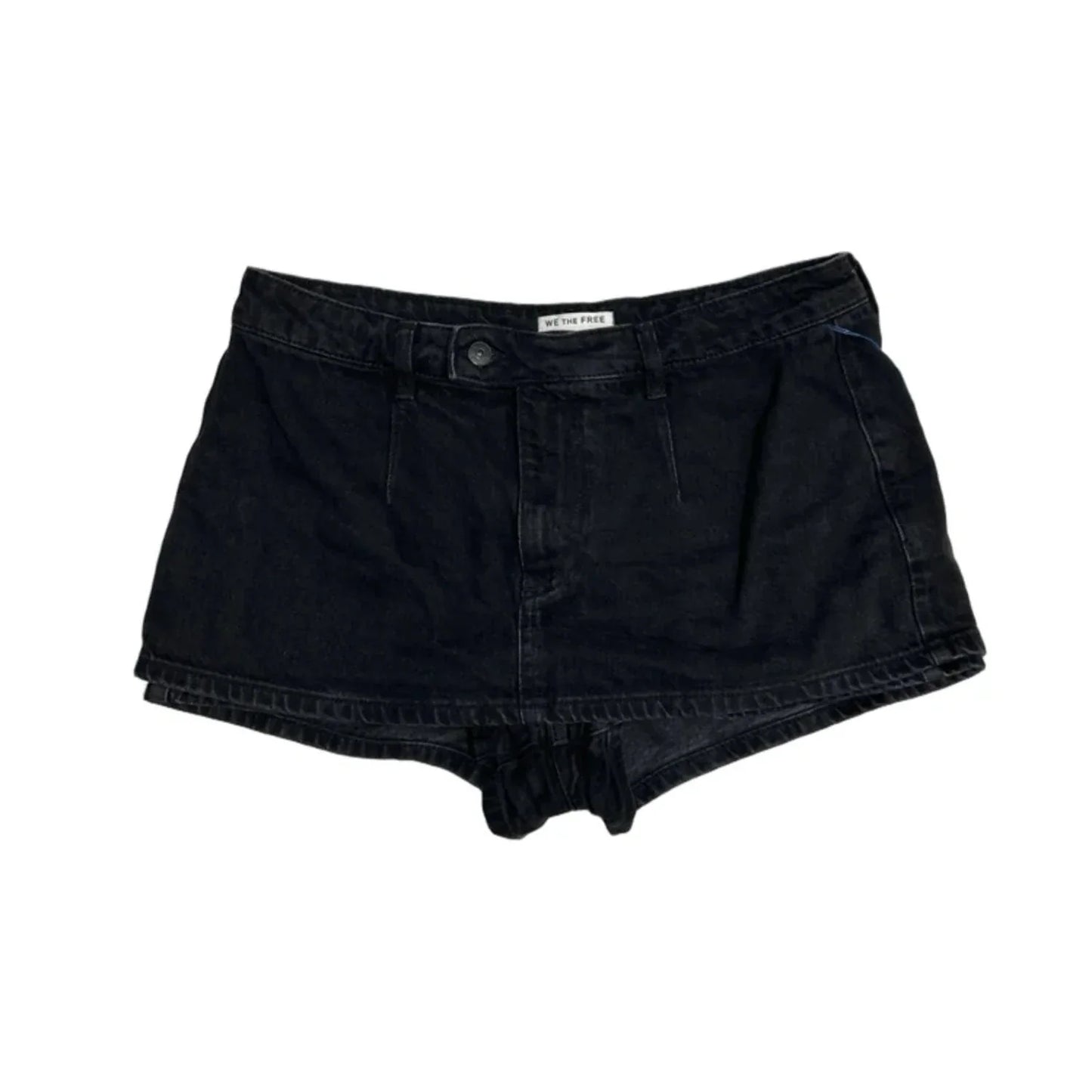 Skort / Skirt Mini / Short By Free People In Black Denim, Size: 12