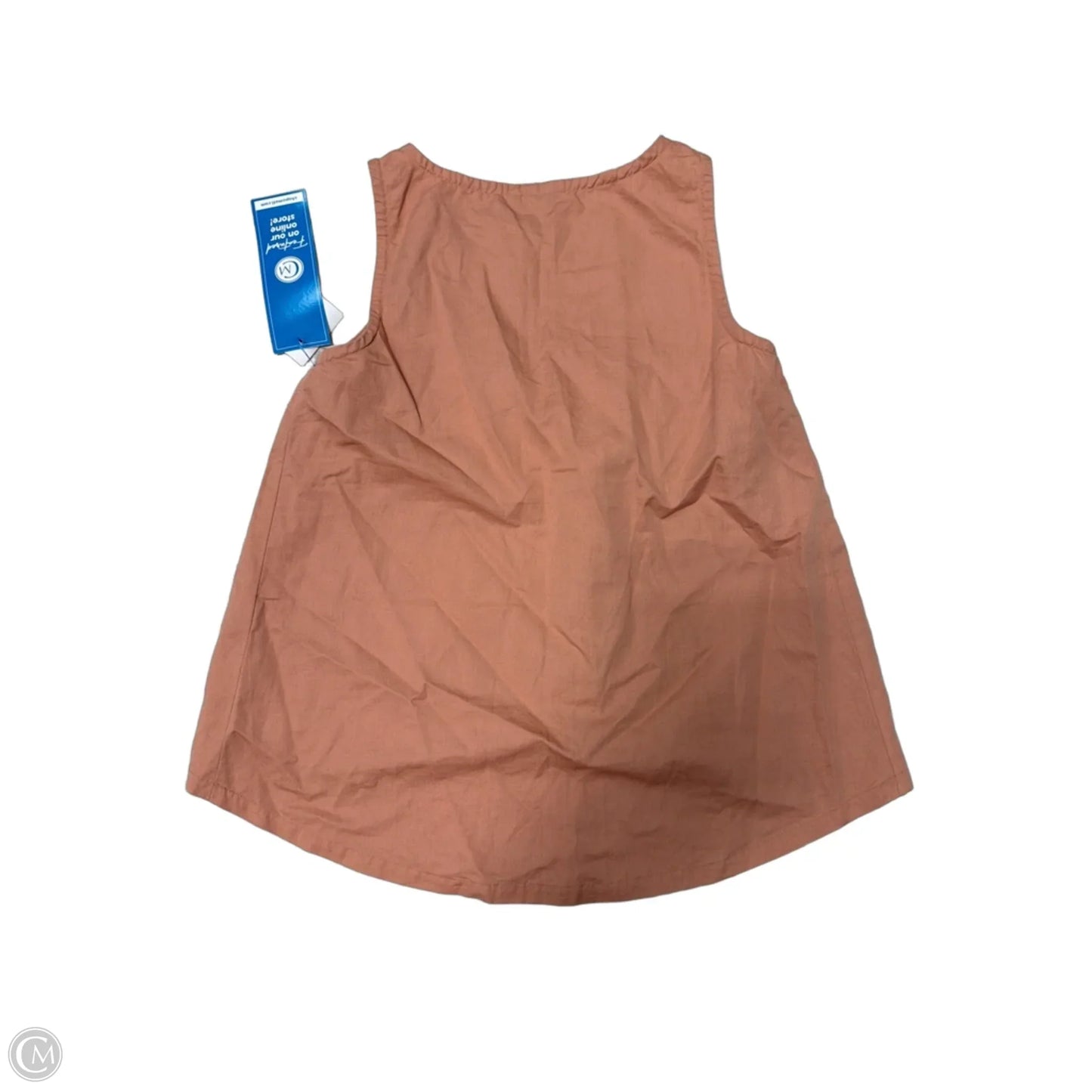 Top Smocked Sleeveless Designer By Kate Spade In Orange, Size: S