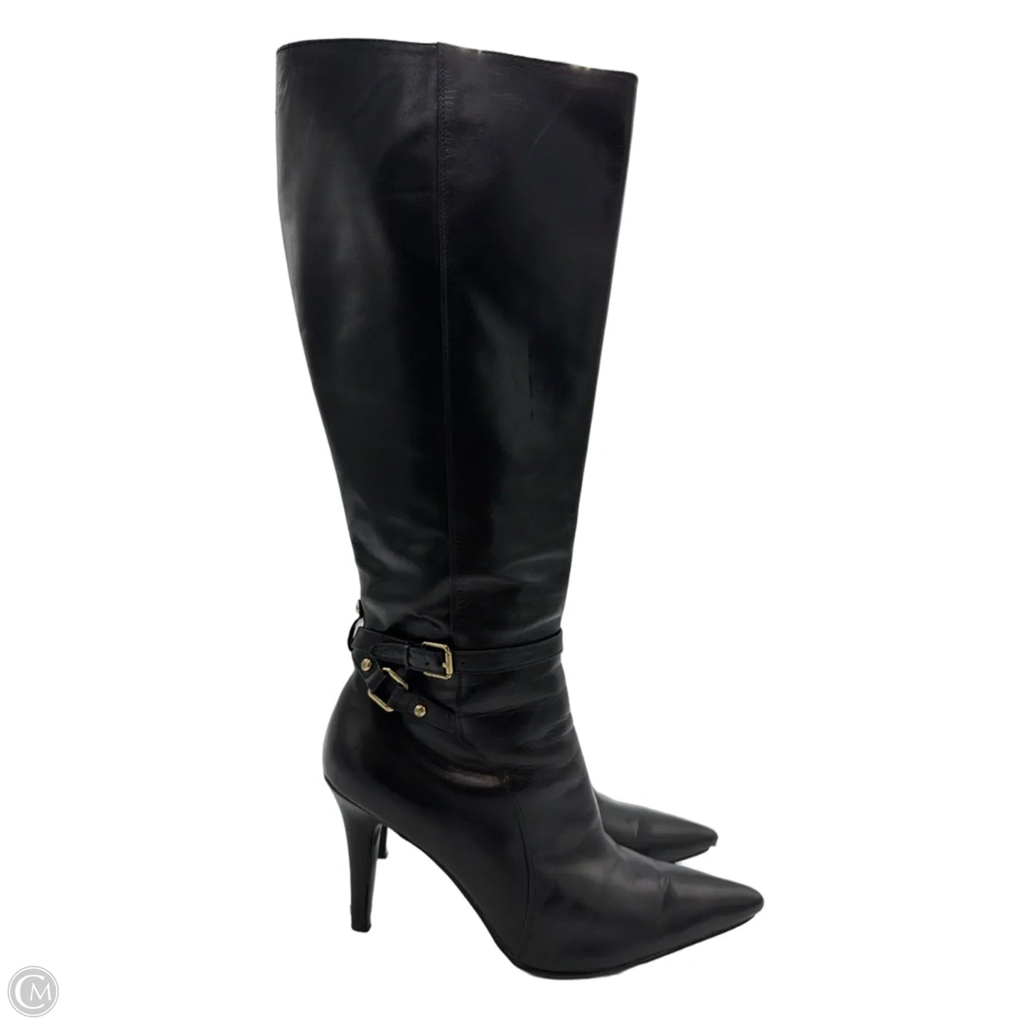 Boots Knee Heels By Ralph Lauren In Black, Size: 8.5