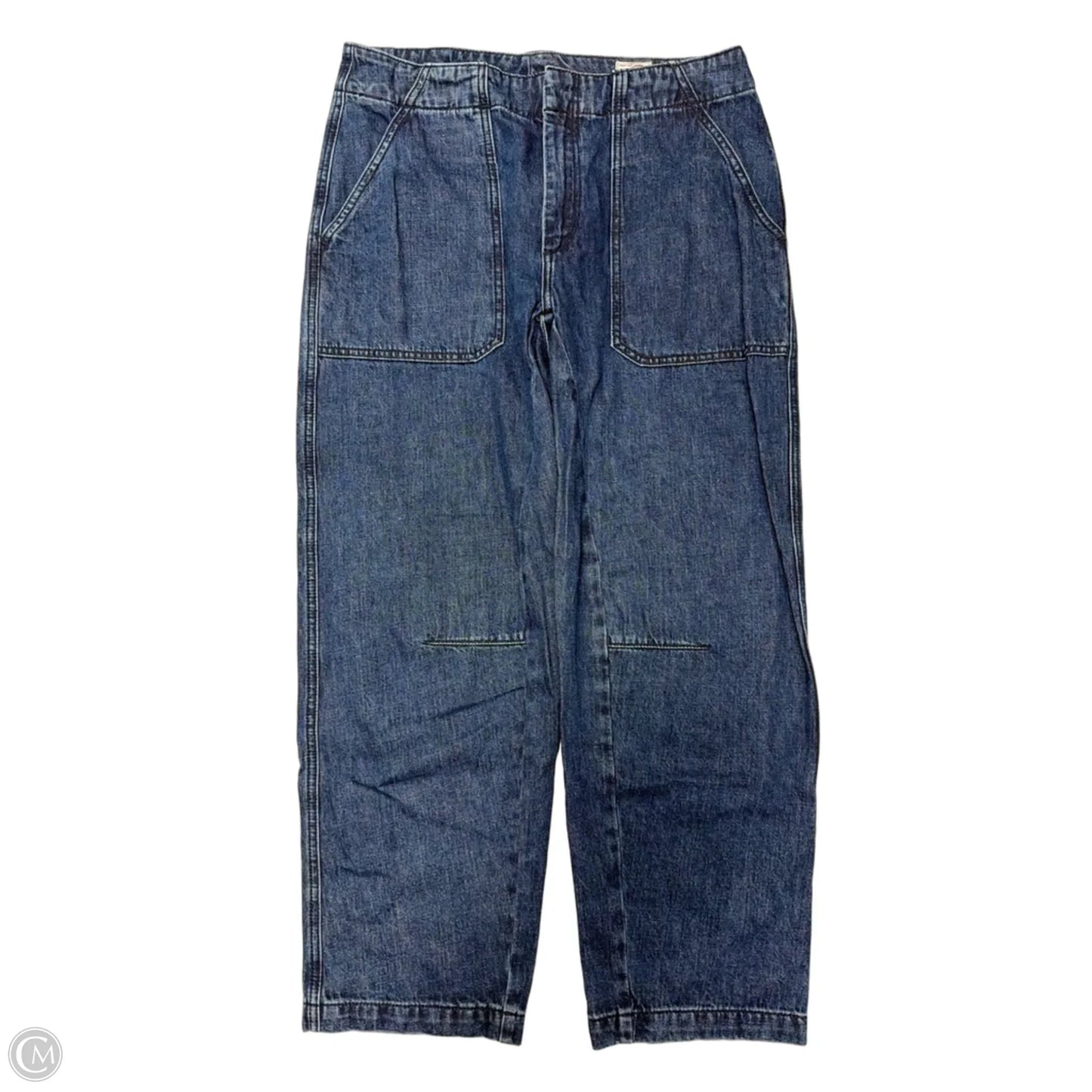 Jeans Wide Leg By Rag And Bone In Blue Denim, Size: 8