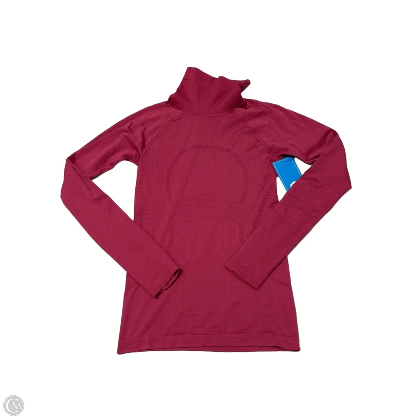 Athletic Top Long Sleeve Collar By Lululemon In Pink, Size: S