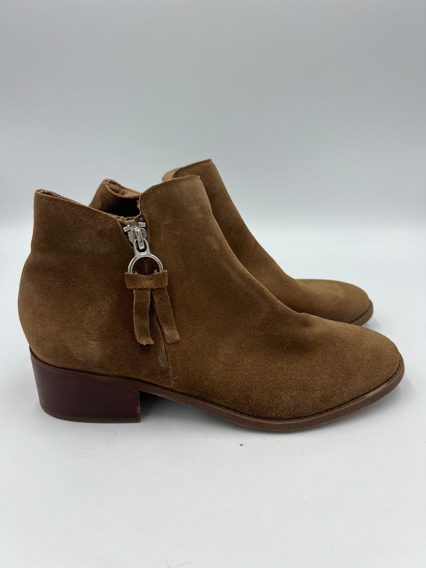 Boots Ankle Heels By Steve Madden In Brown, Size: 8.5