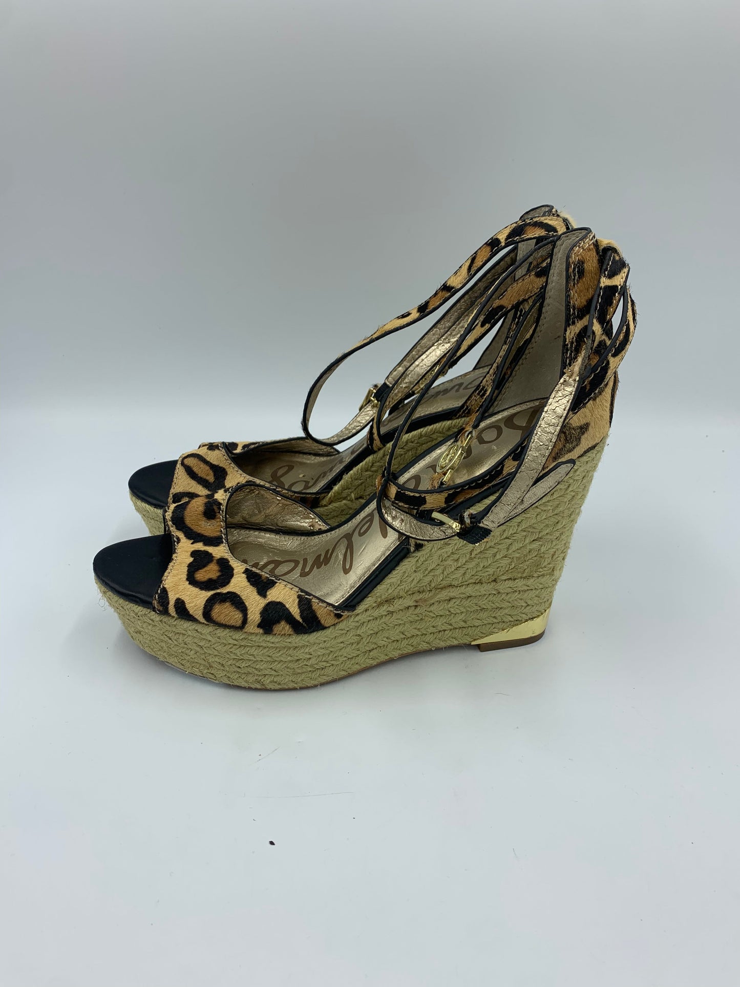 Animal Print Shoes Heels Block Sam Edelman, Size 8.5