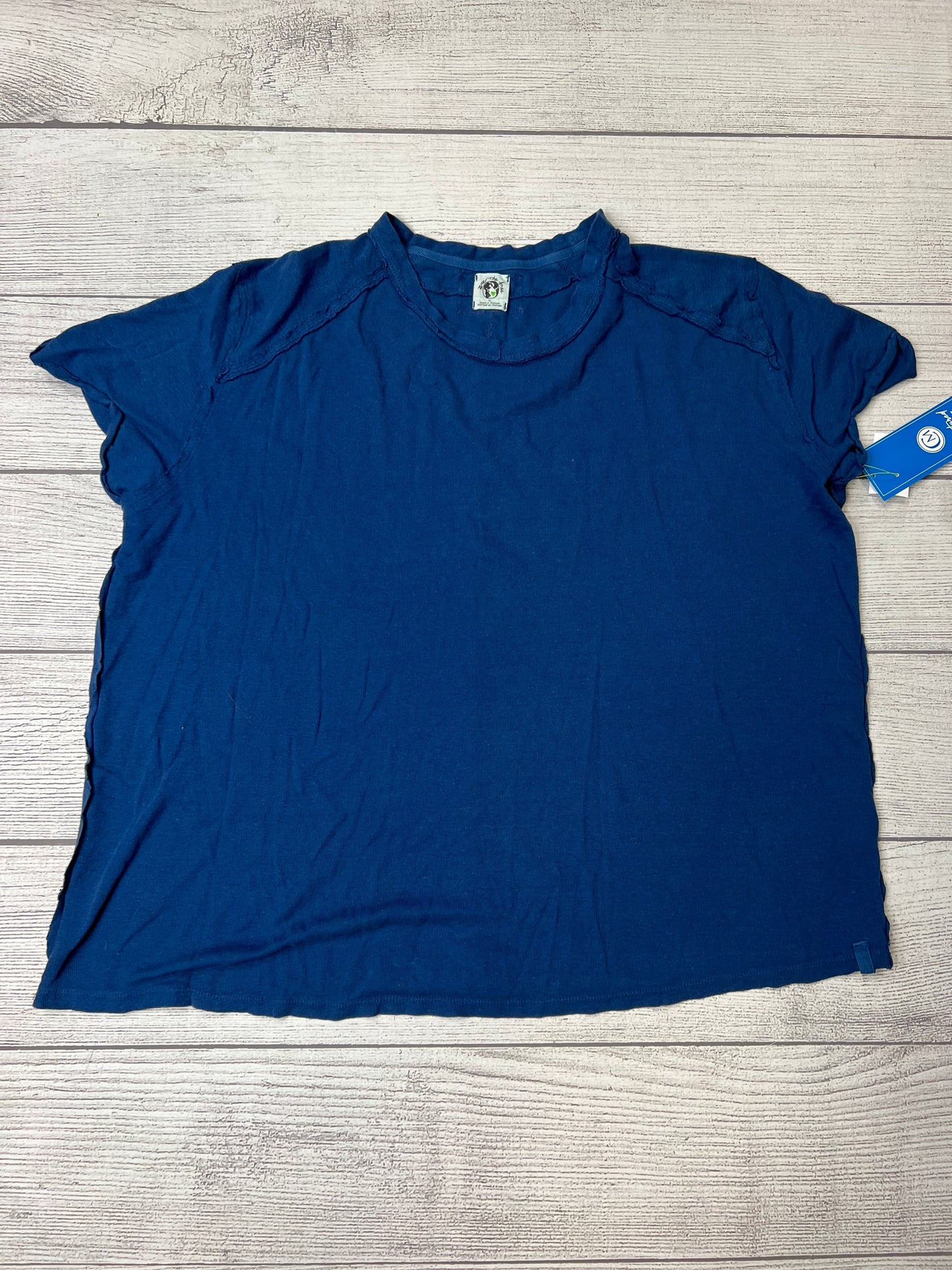 Blue Top Short Sleeve We The Free, Size Xl