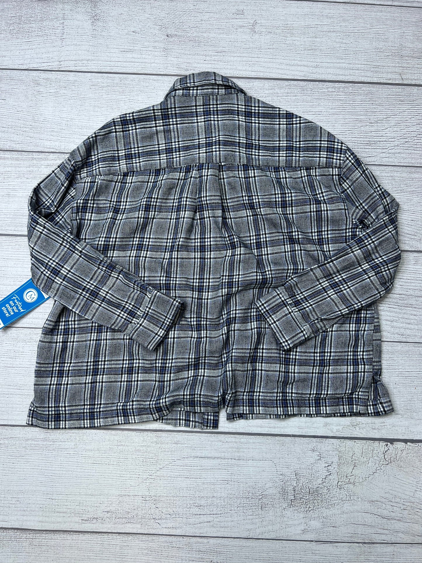 Plaid Blouse Long Sleeve Madewell, Size M