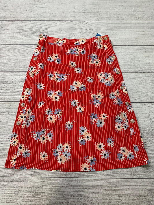 Red Skirt Midi Madewell, Size 4