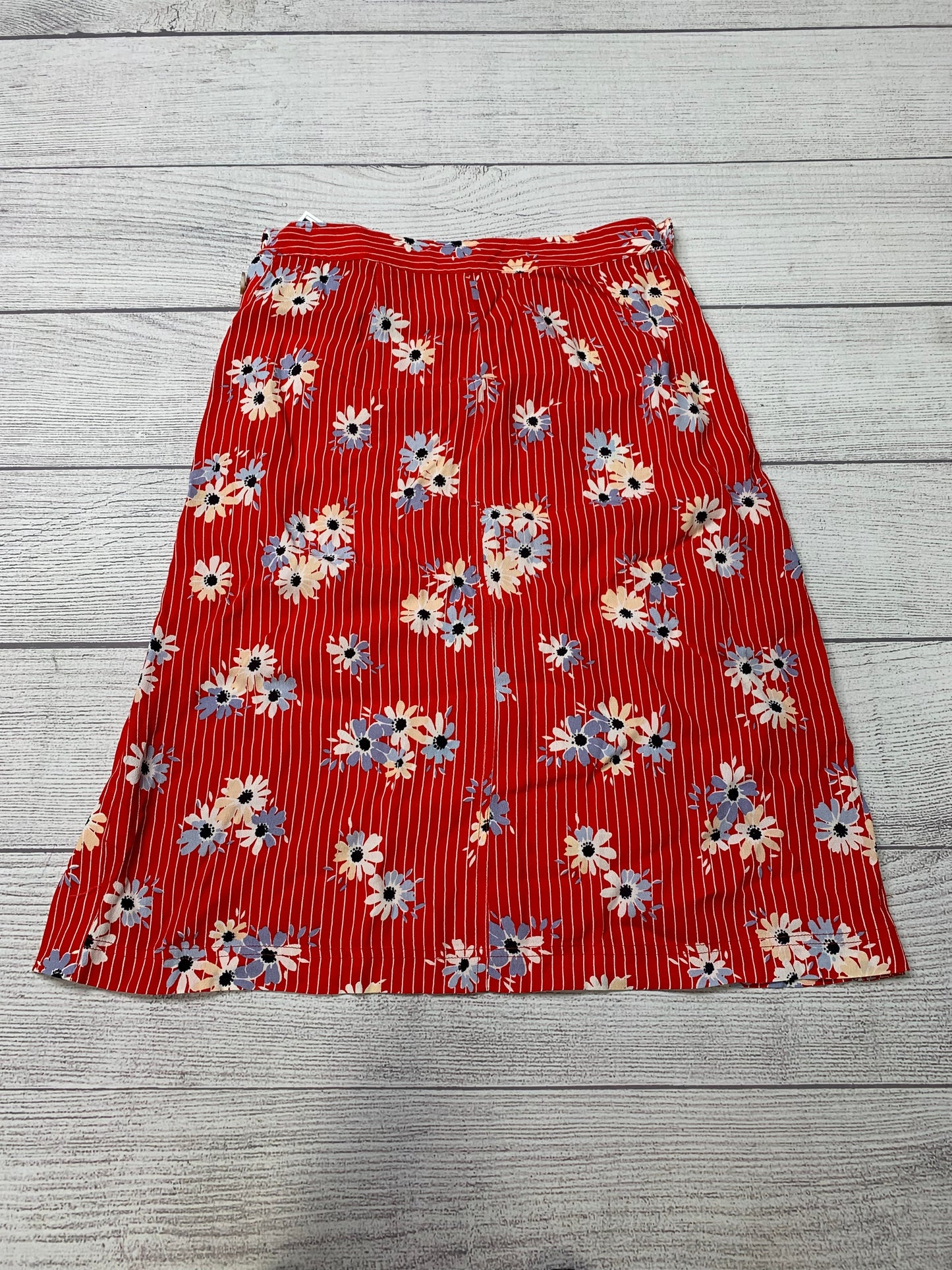 Red Skirt Midi Madewell, Size 4