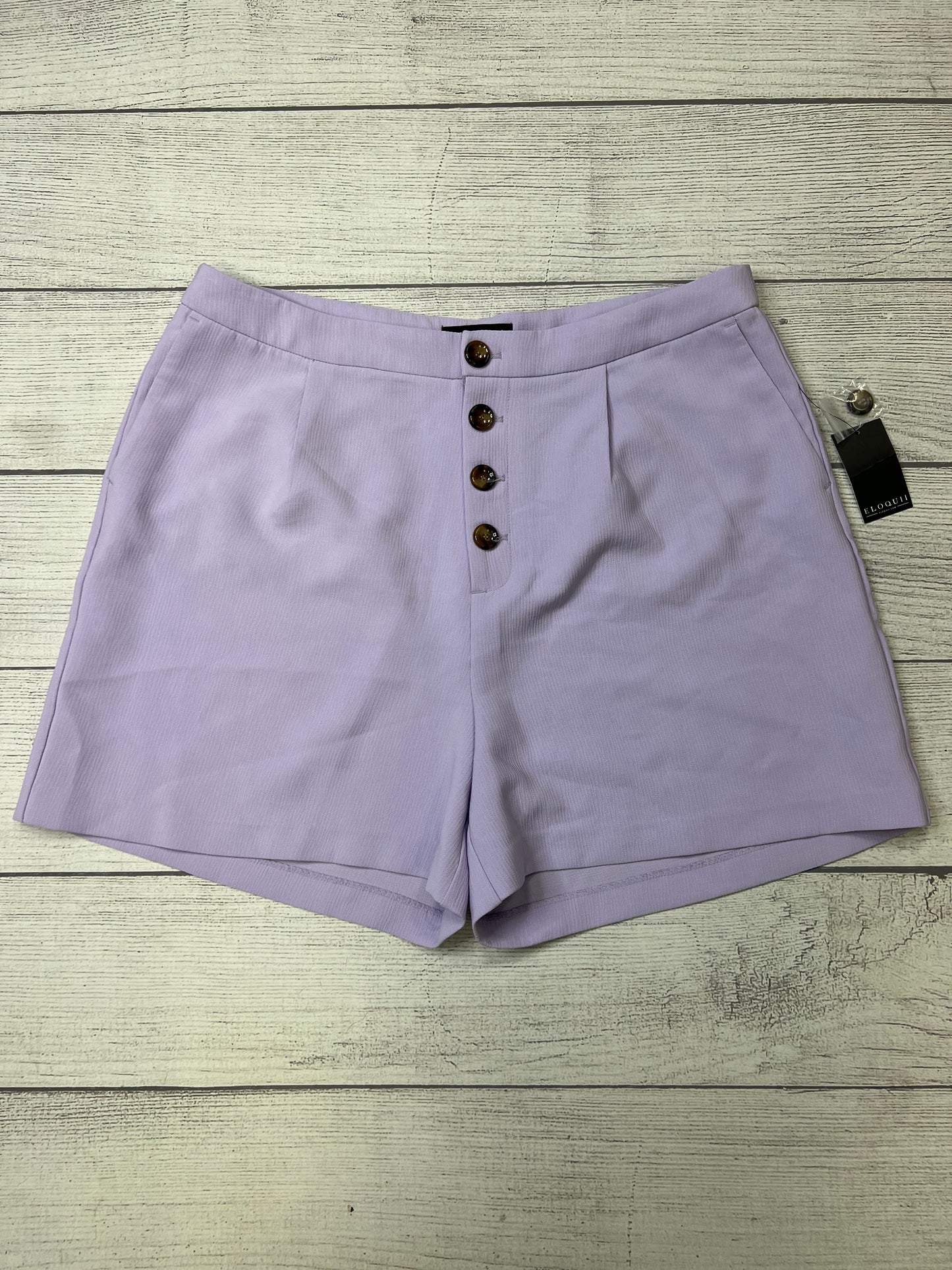 Purple Shorts Eloquii, Size 18