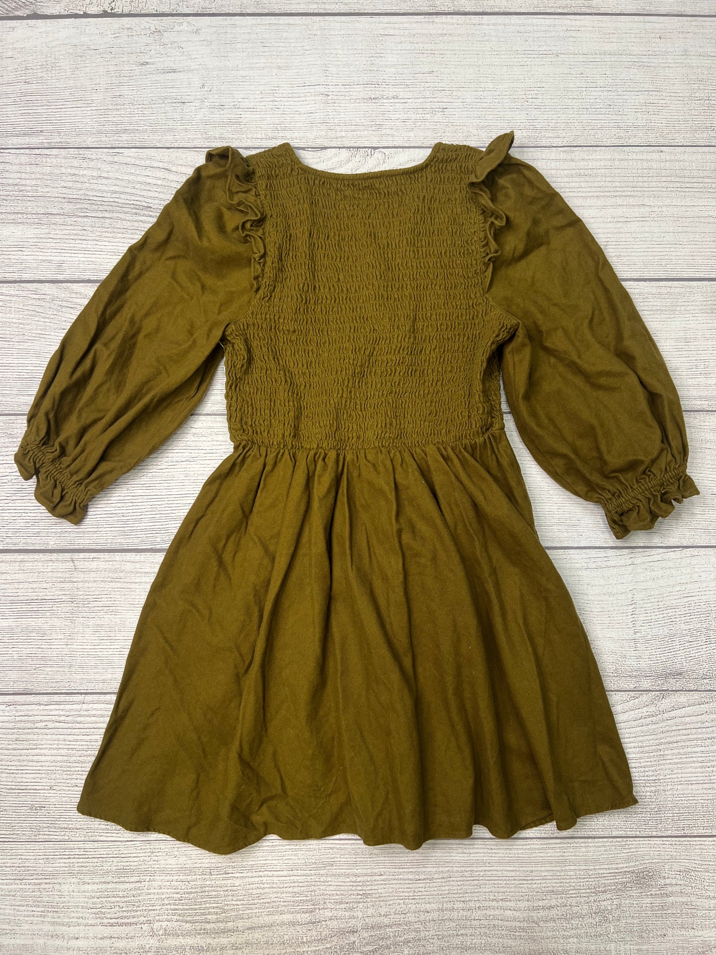 Olive Dress Casual Short Madewell, Size Xs