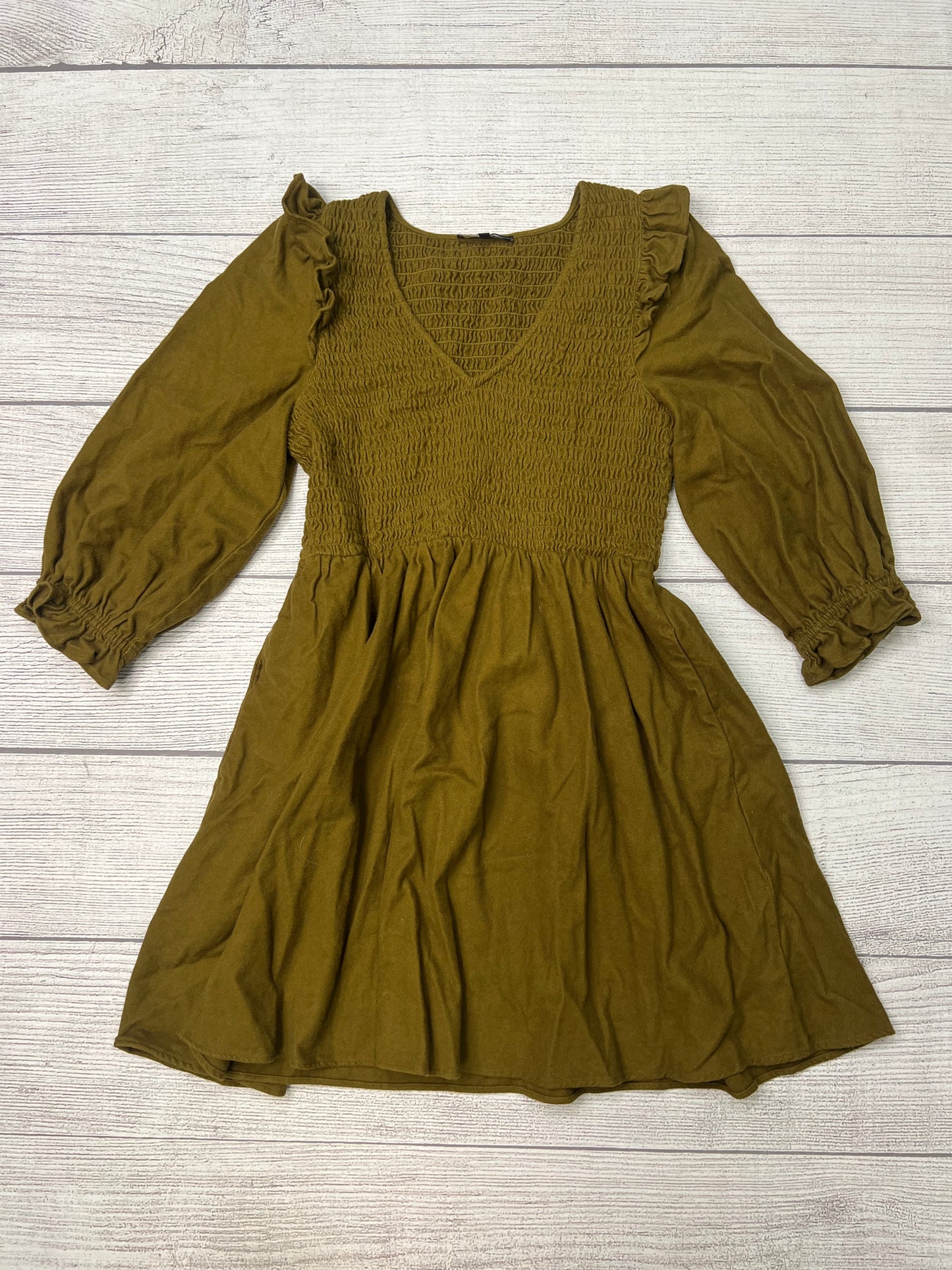 Olive Dress Casual Short Madewell, Size Xs