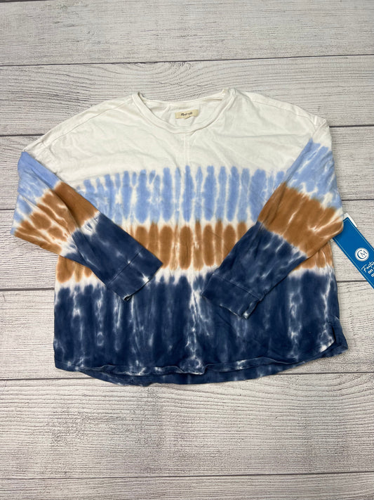 Top Long Sleeve By Madewell In Tie Dye, Size: M