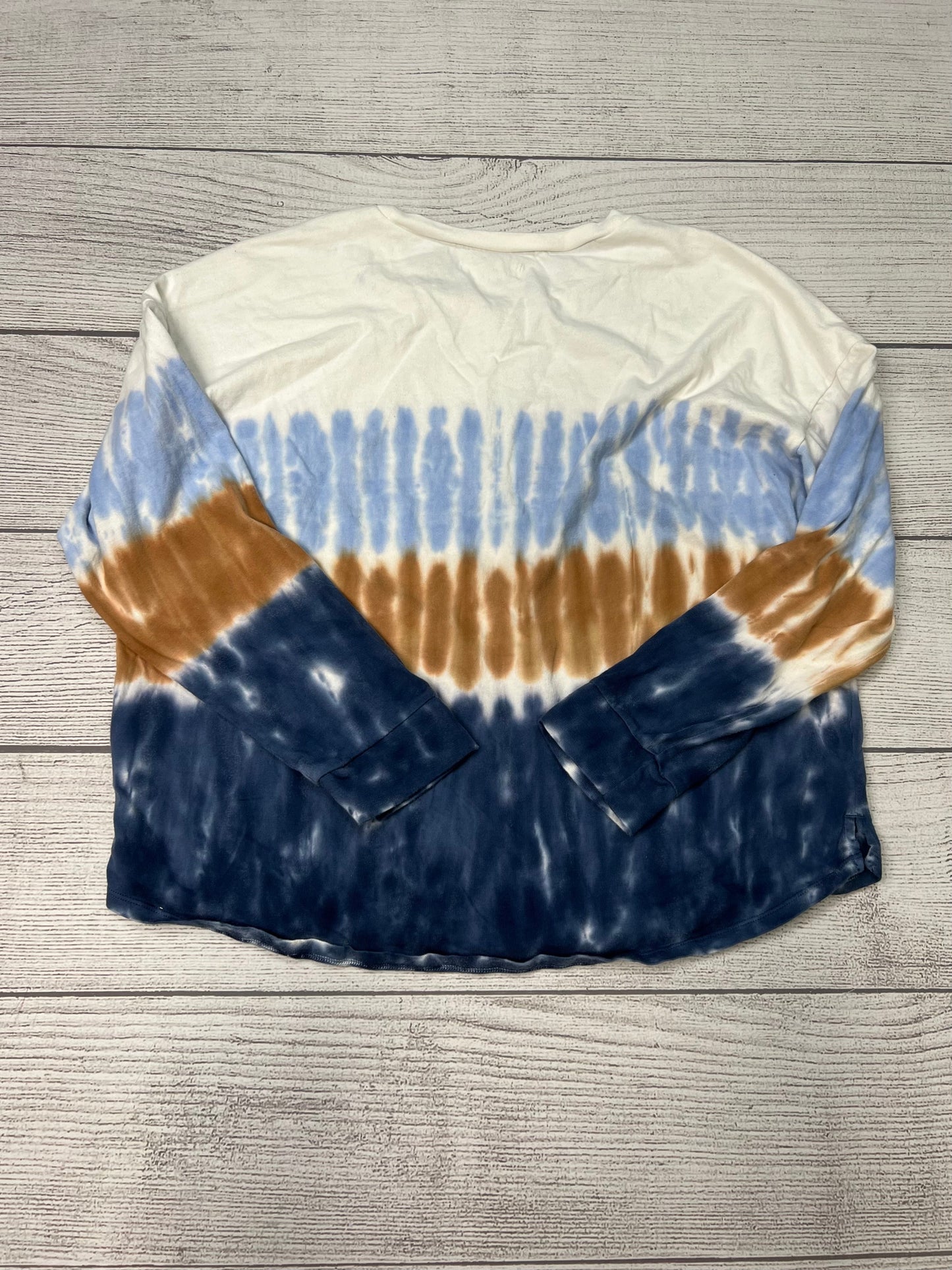 Top Long Sleeve By Madewell In Tie Dye, Size: M