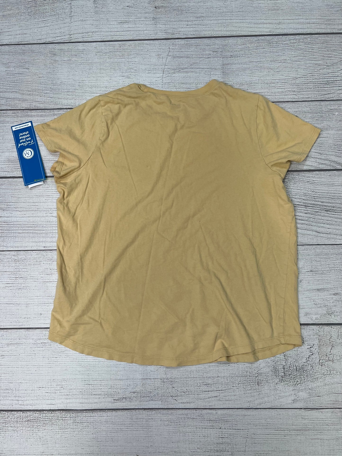 Top Short Sleeve By Madewell In Tan, Size: Xl