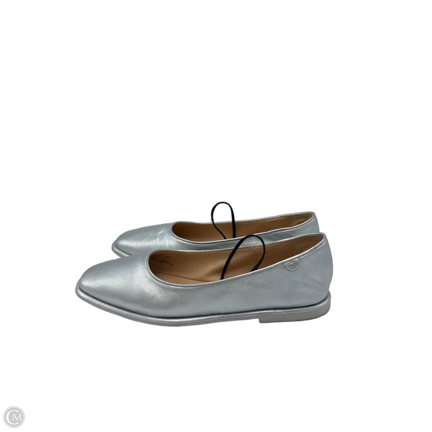 Coach Emilia Metallic Mary Jane Designer Shoes, Size: 6.5
