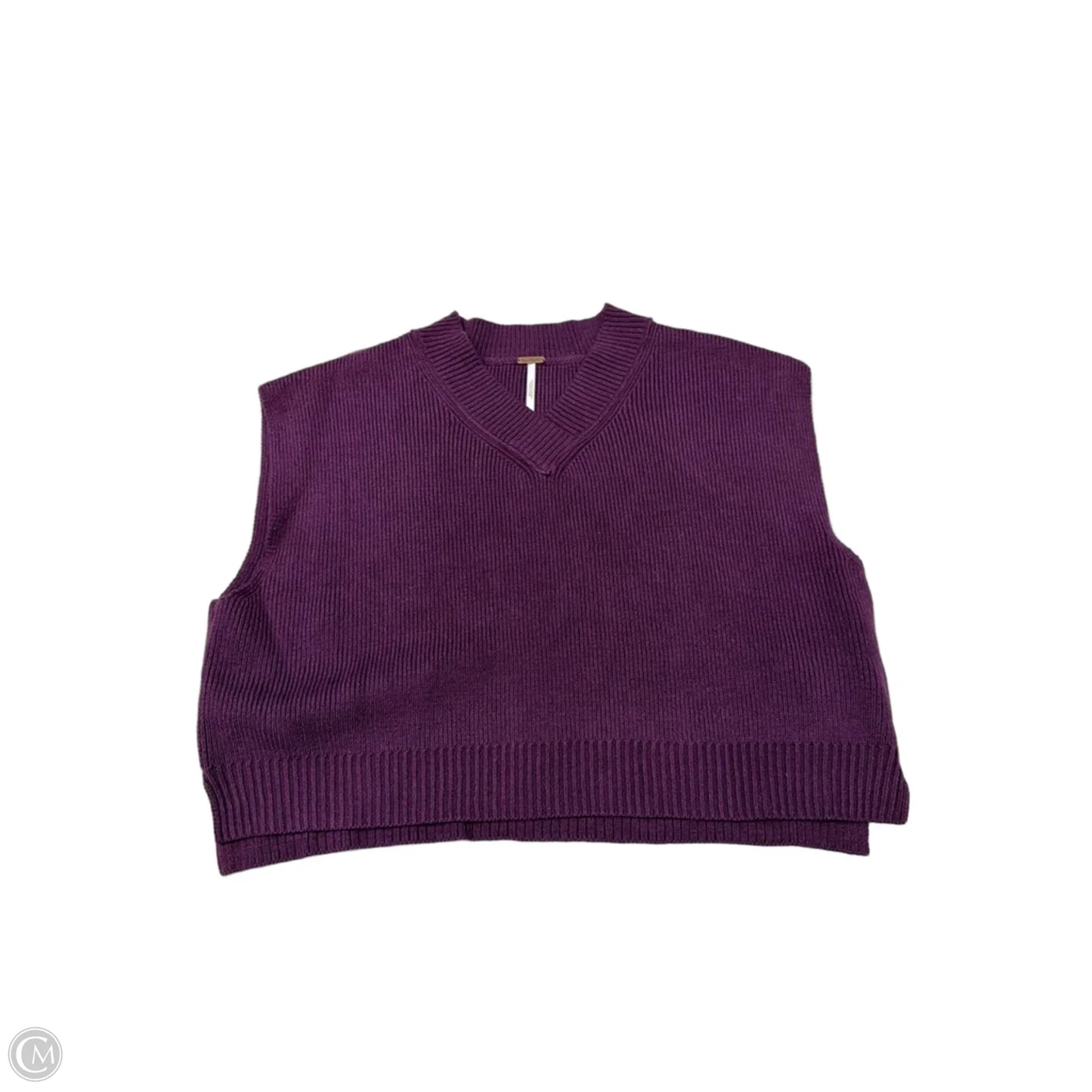 Vest Sweater By Free People In Purple, Size: S