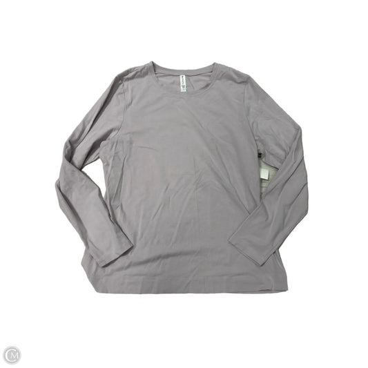 Athletic Top Long Sleeve Collar By Athleta In Purple, Size: L