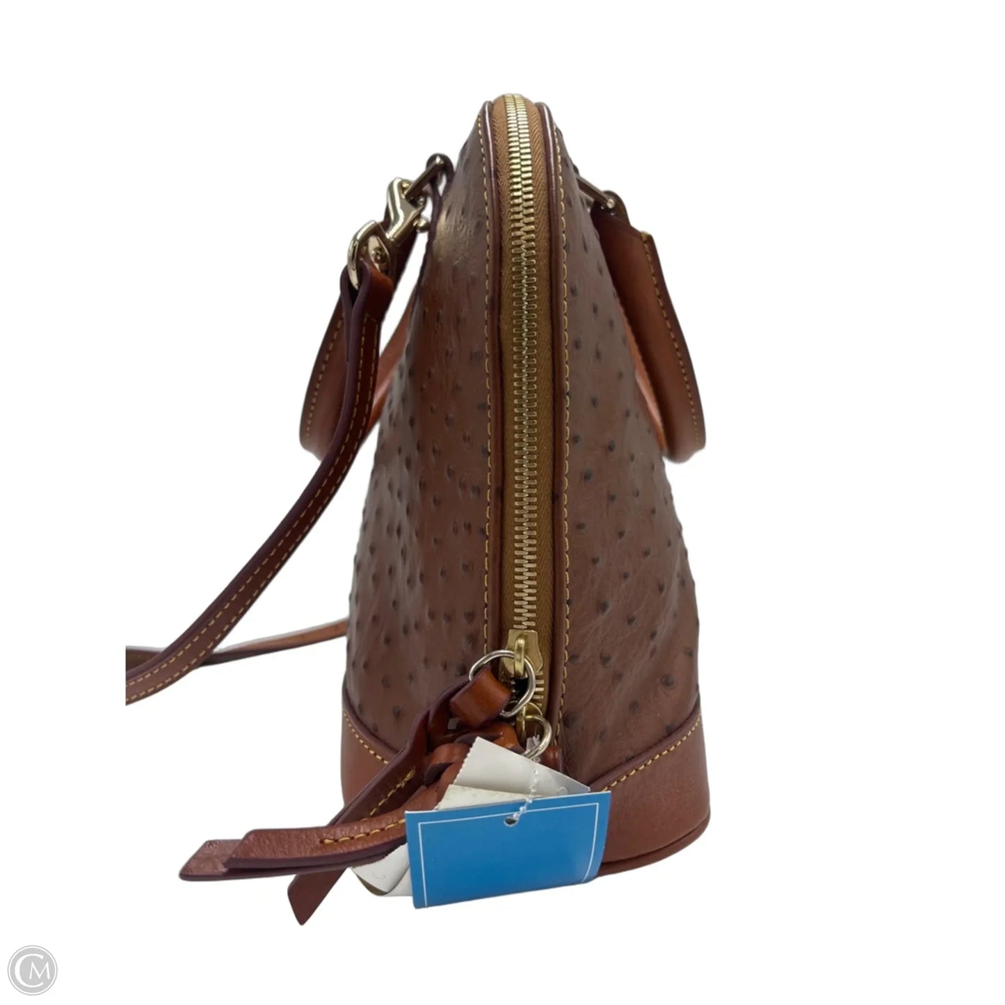 Dooney And Bourke Ostrich Domed Designer Satchel Handbag