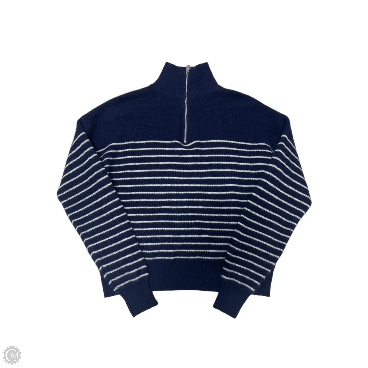 Sweater Cashmere By Aqua In Blue & White, Size: Xs