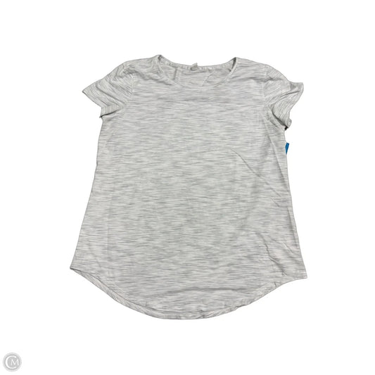 Athletic Top Short Sleeve By Lululemon In Grey, Size: 10