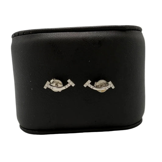 Tiffany & Company 18K T Smile Diamond Mini Luxury Earrings