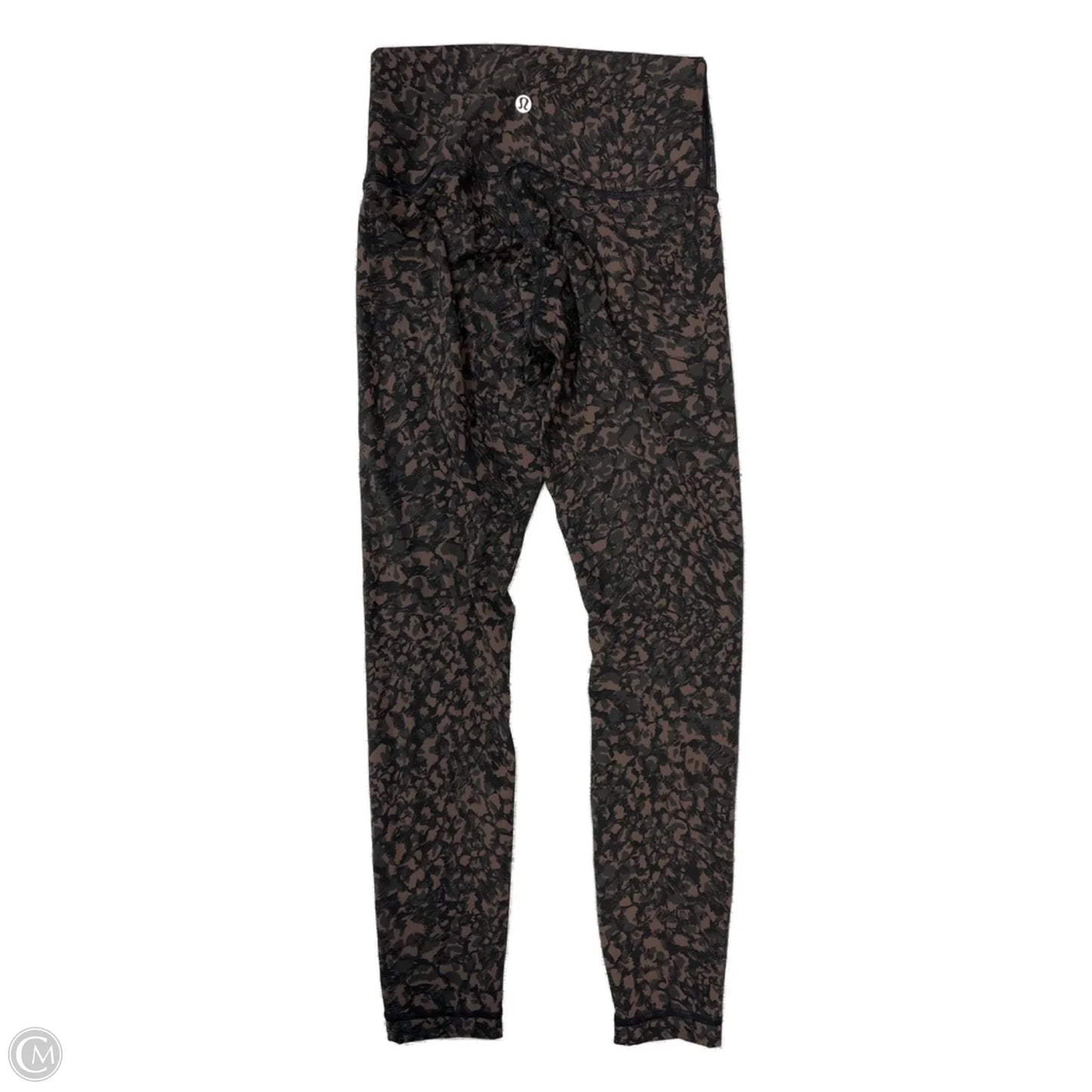 Athletic Leggings By Lululemon In Black & Brown, Size: S