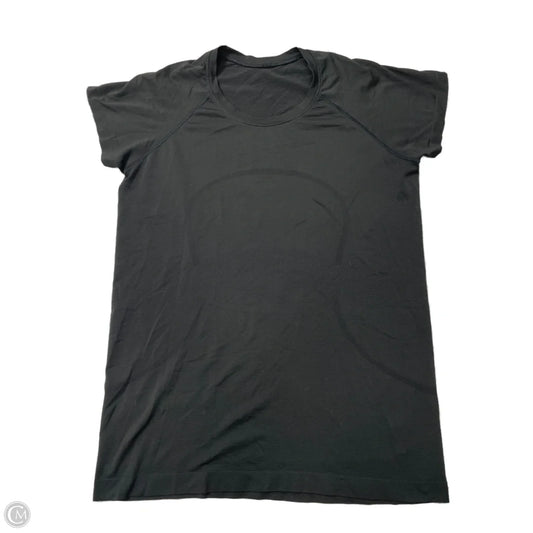 Athletic Top Short Sleeve By Lululemon In Black, Size: L