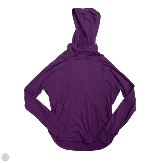 Athletic Top Long Sleeve Hoodie By Lululemon In Purple, Size: S