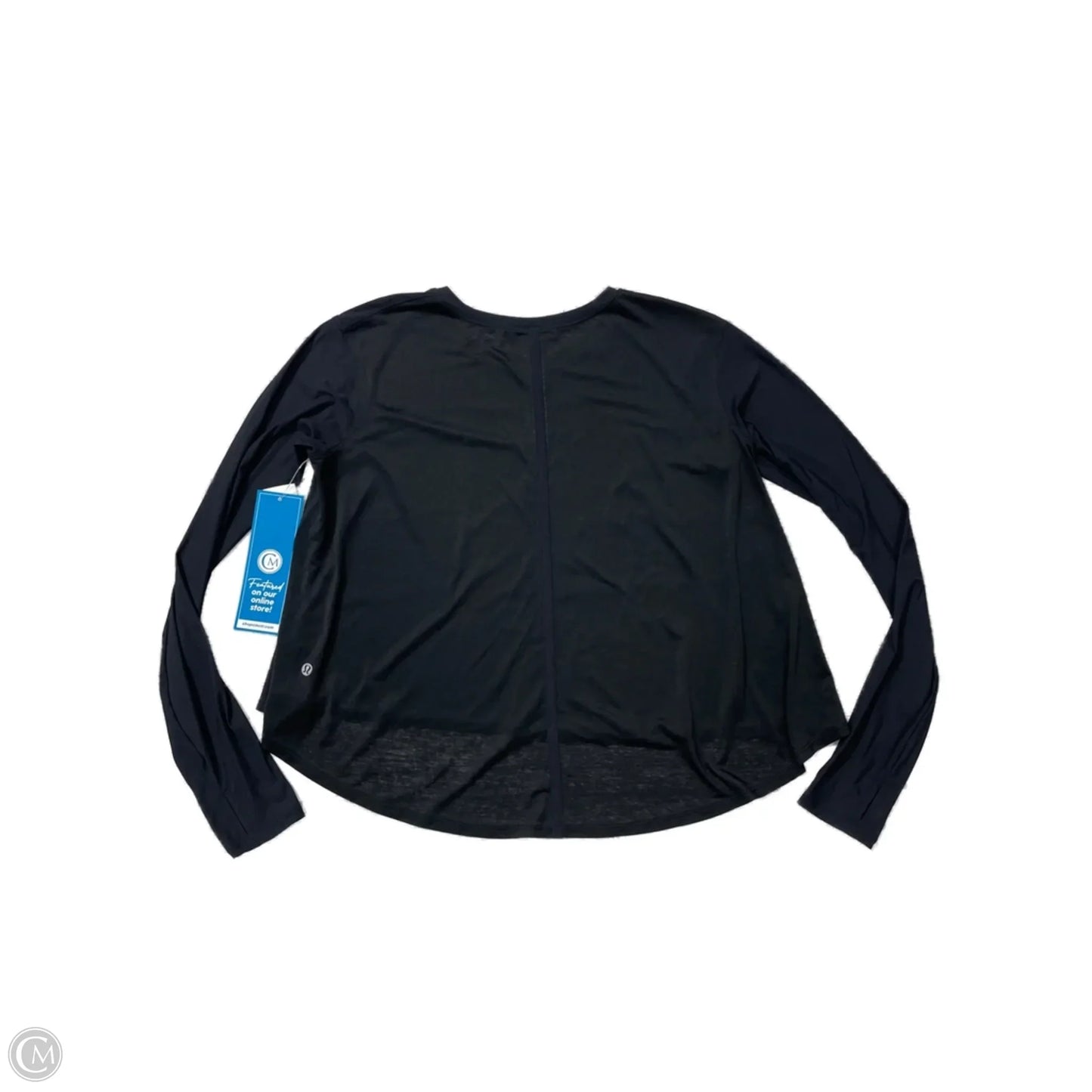 Athletic Top Long Sleeve Crewneck By Lululemon In Black, Size: S