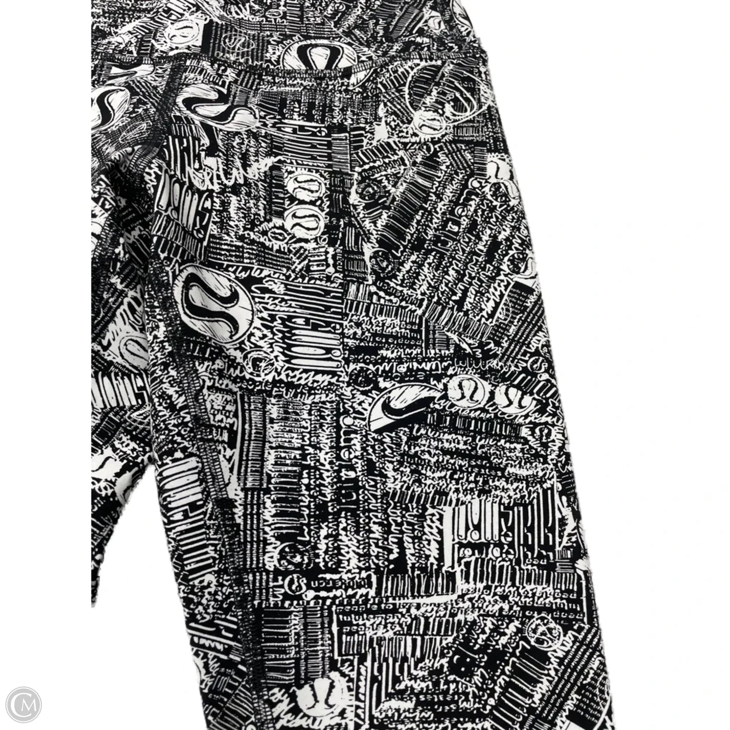 Athletic Leggings By Lululemon In Black & White, Size: S