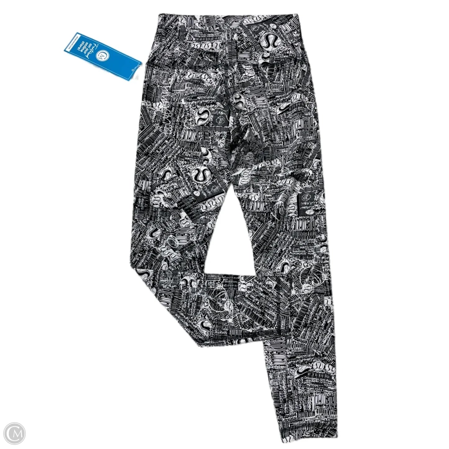 Athletic Leggings By Lululemon In Black & White, Size: S