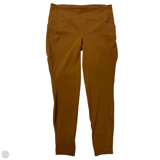 Athletic Leggings By Lululemon In Brown, Size: L