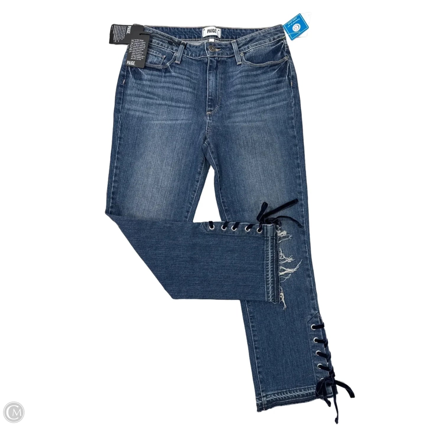 Jeans Straight By Paige In Blue Denim, Size: 10