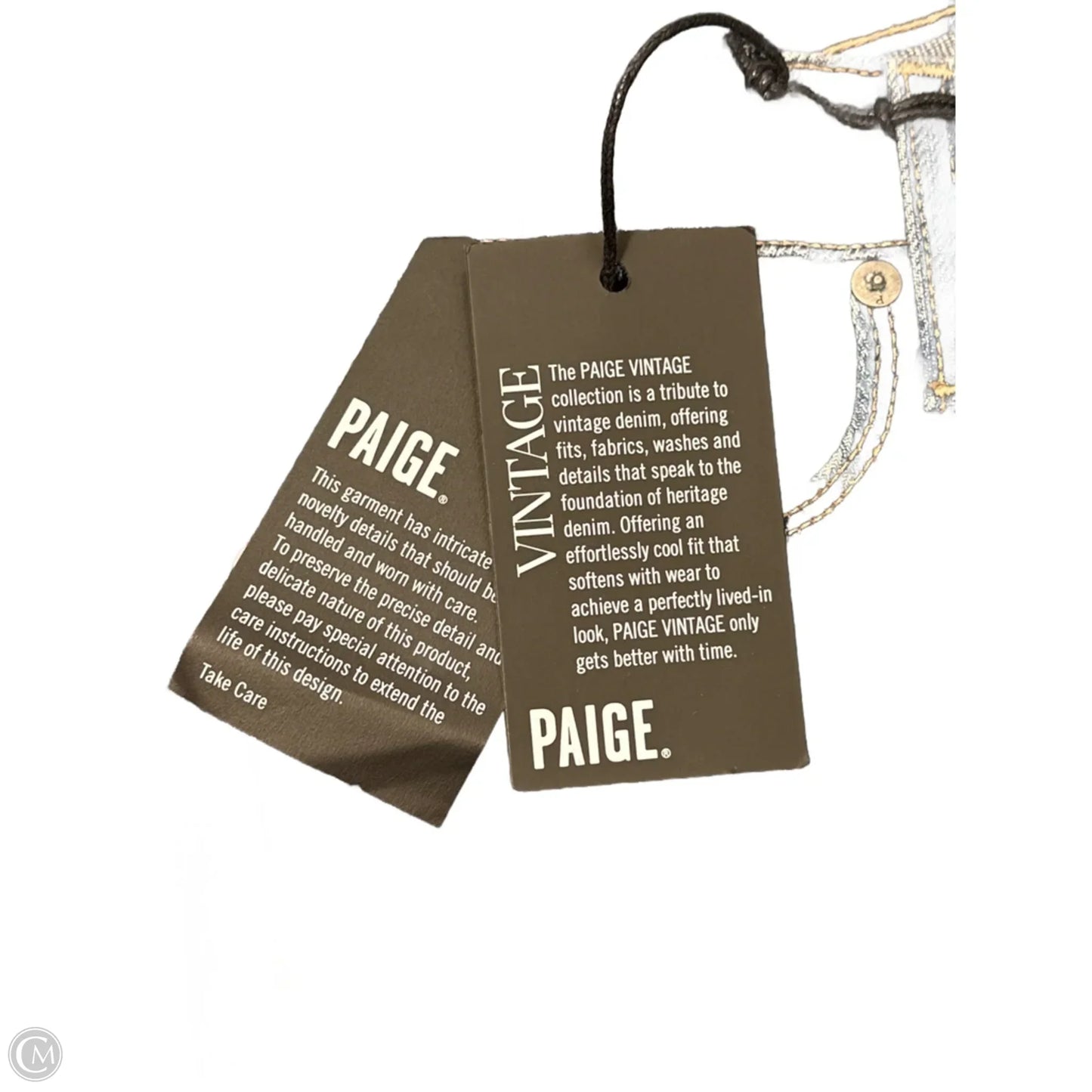 Jeans Straight By Paige In Blue Denim, Size: 10