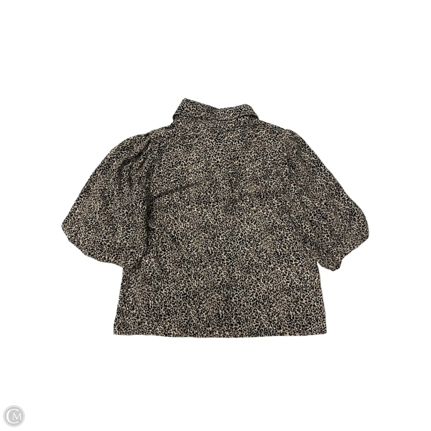 New! Top Short Sleeve By White House Black Market In Animal Print, Size: Xs