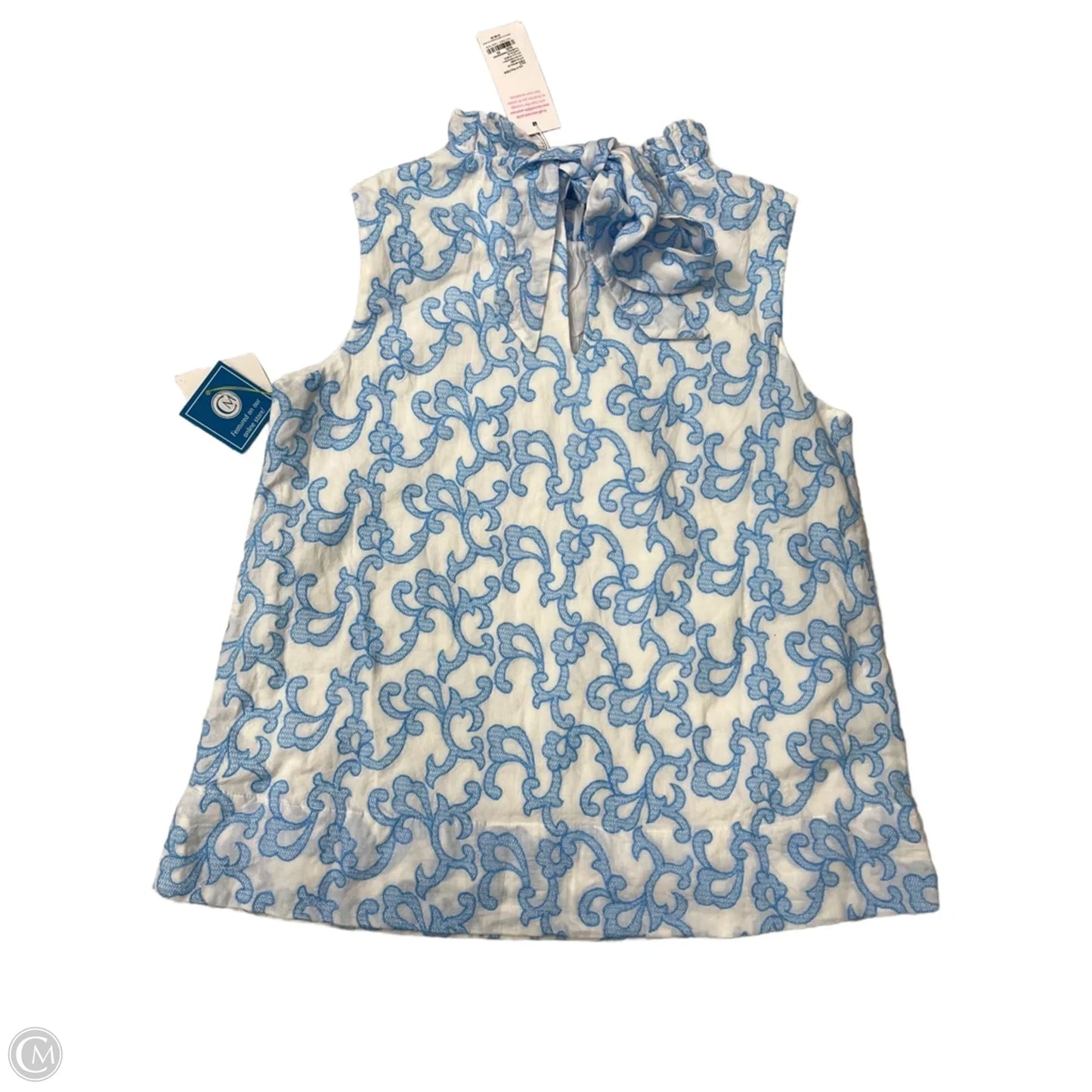 New! Top Designer By Lilly Pulitzer In Blue & White, Size: Xs