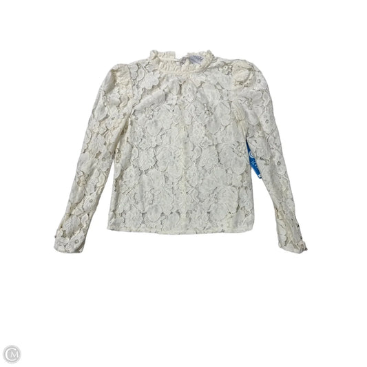 Top Long Sleeve By Anthropologie In Cream, Size: S