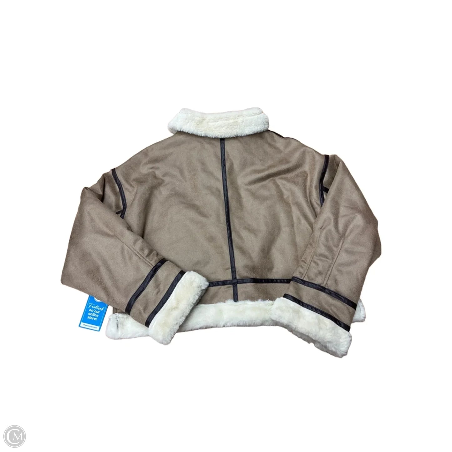 New! Jacket Faux Fur & Sherpa By Hyfve In Tan, Size: L