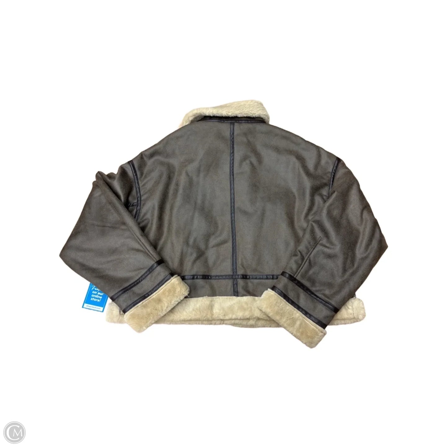 Jacket Faux Fur & Sherpa By Hyfve In Brown, Size: L