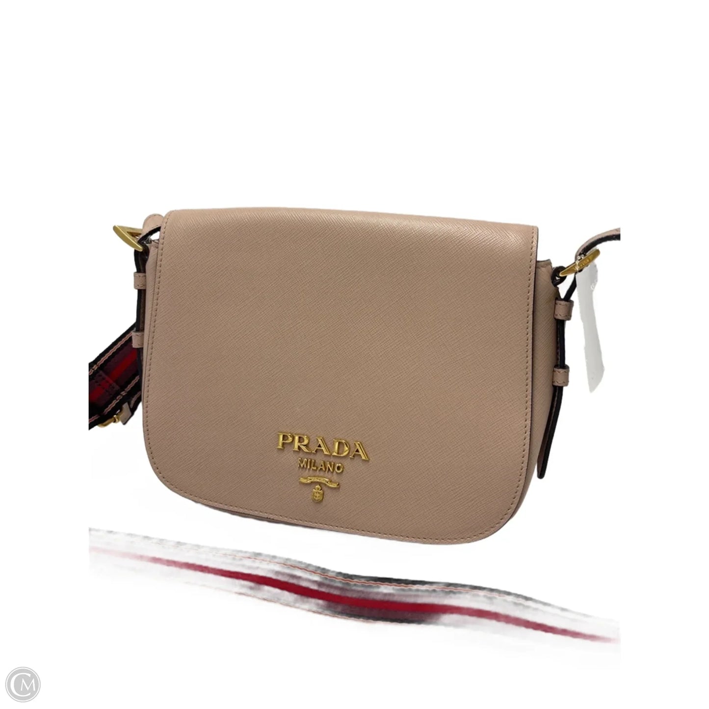 Prada Saffiano Flap Cipria Luxury Crossbody Handbag