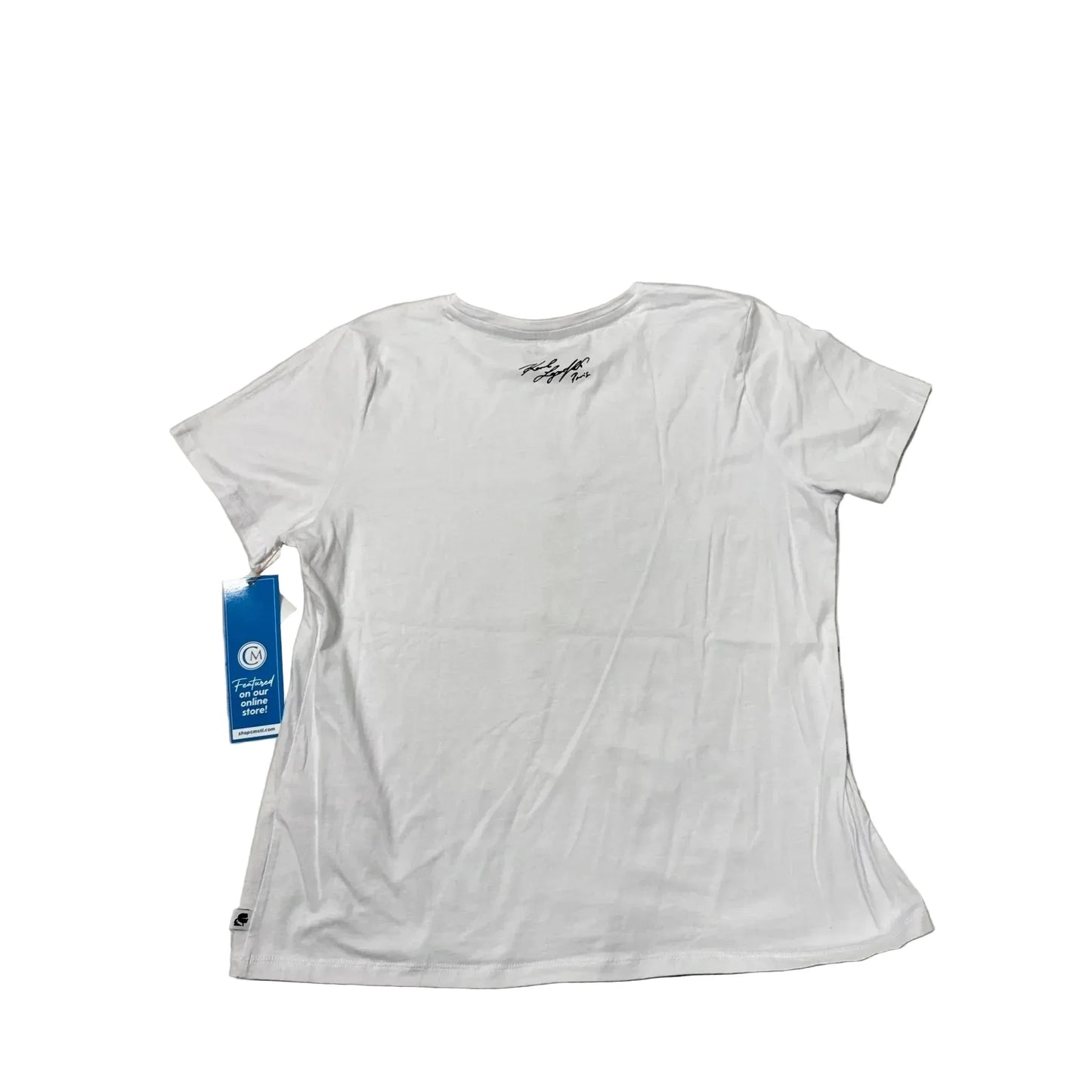 New! Top Short Sleeve Designer By Karl Lagerfeld In White, Size: Xl