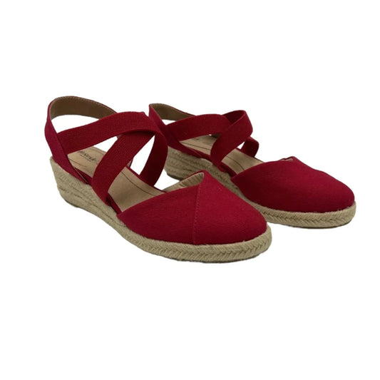 Sandals Heels Block By Life Stride In Red, Size: 7